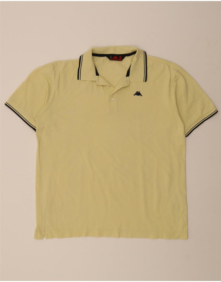 KAPPA Mens Polo Shirt XL Yellow Cotton Vintage Kappa and Second-Hand Kappa from Messina Hembry 