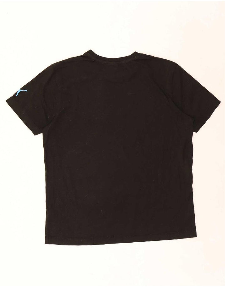 Puma Herre Grafisk T-Shirt Top Stor Sort Bomuld