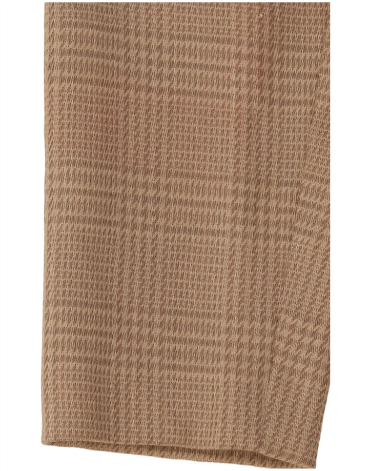 Vintage dame 2-knaps blazerjakke IT 44 Medium Beige Houndstooth Uld
