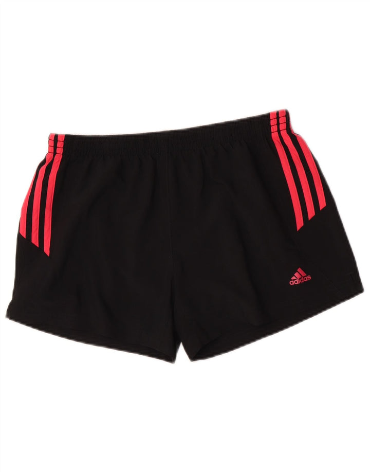 Adidas sportsshorts til kvinder UK 10 Small Black Polyester