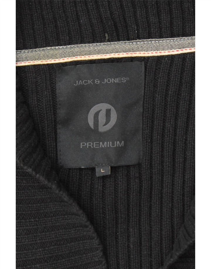 Jack & Jones herre cardigan sweater Stor sort bomuld