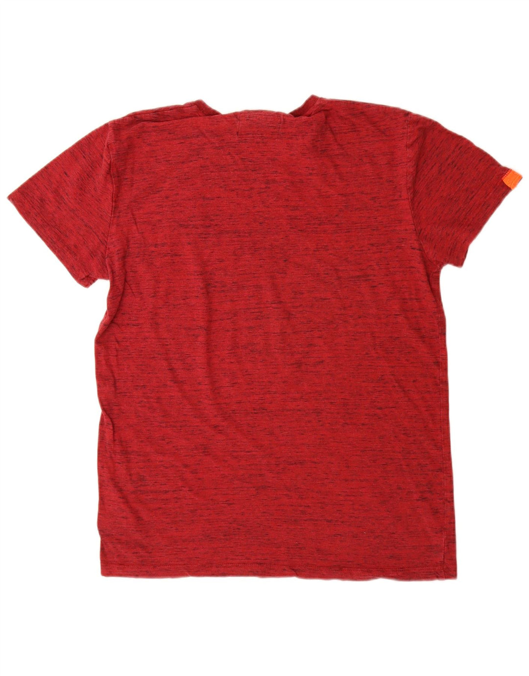 Superdry T-shirt top til mænd Medium rød flækket bomuld
