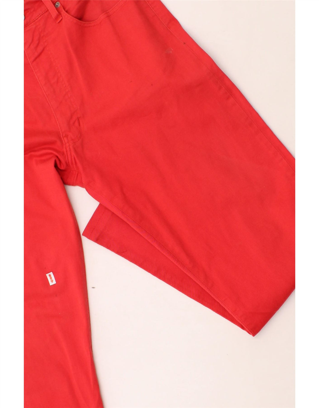ARMANI Womens Straight Jeans W31 L28 Red Cotton Classic Vintage Armani and Second-Hand Armani from Messina Hembry 