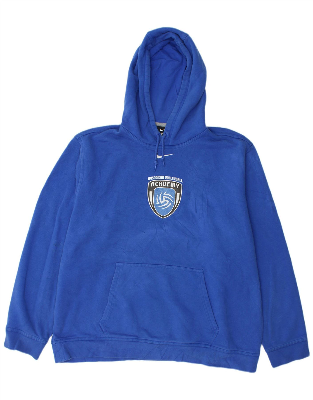 NIKE Mens Graphic Hoodie Jumper XL Blue Cotton