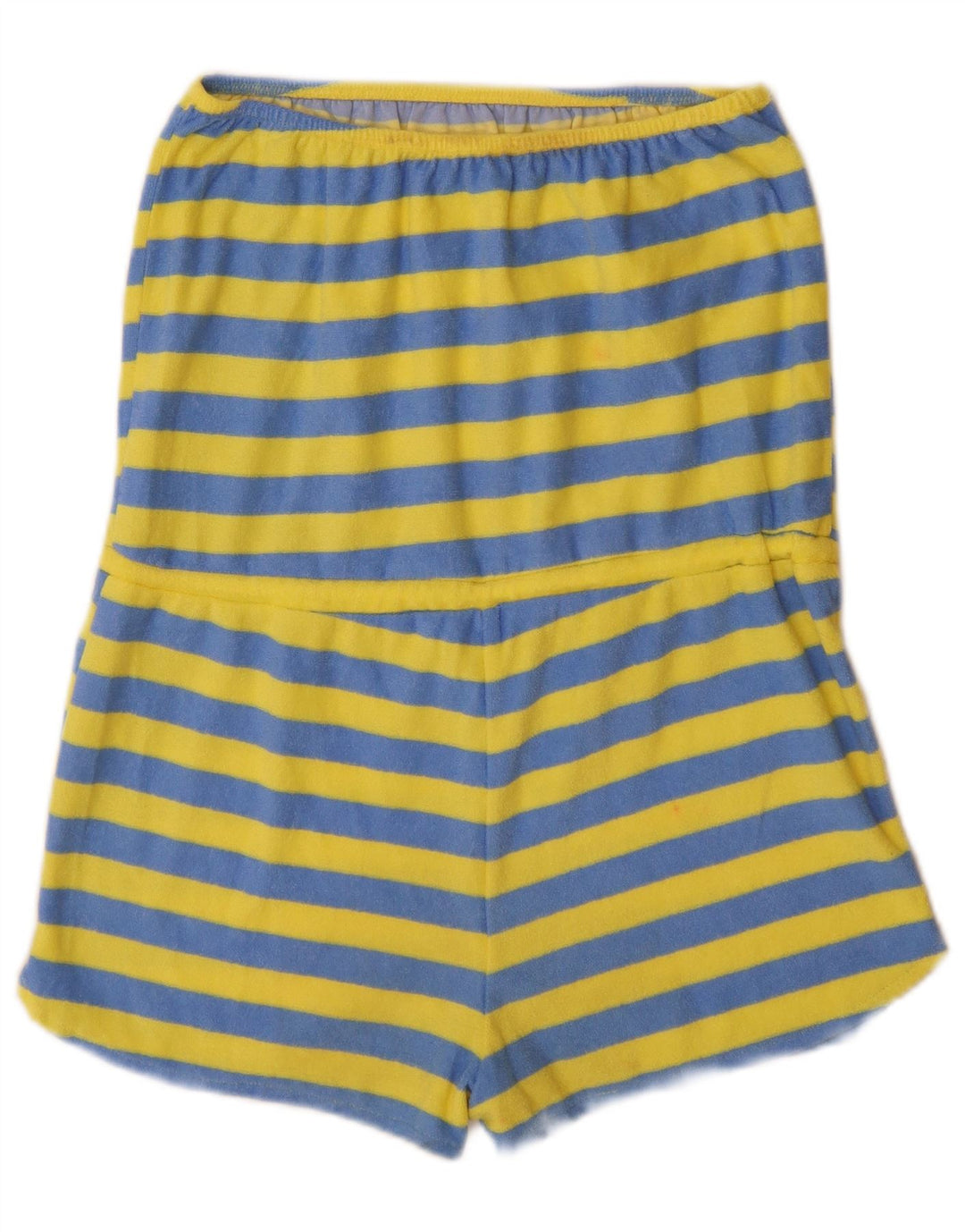 Zara Dame Stropløs Playsuit UK 12 Mellem blå stribet bomuld