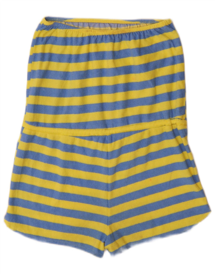Zara Dame Stropløs Playsuit UK 12 Mellem blå stribet bomuld