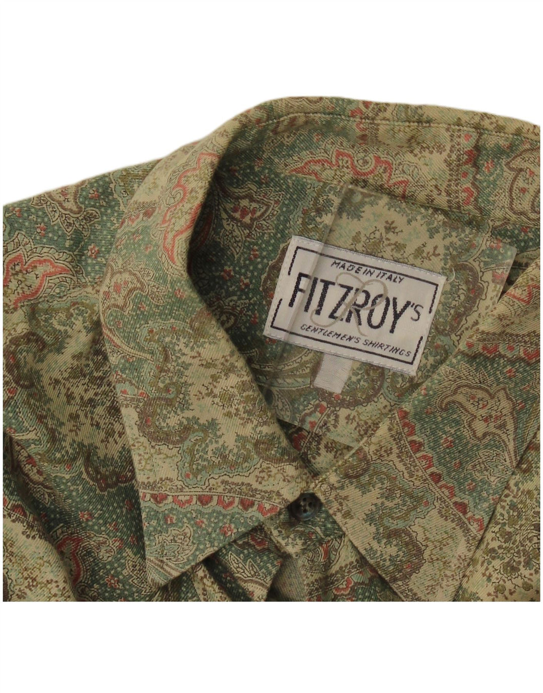 Vintage flannelskjorte til mænd Stor Khaki Paisley