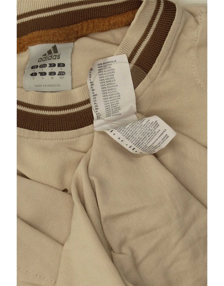 Adidas Herre grafisk top Langærmet lille beige Colourblock Bomuld