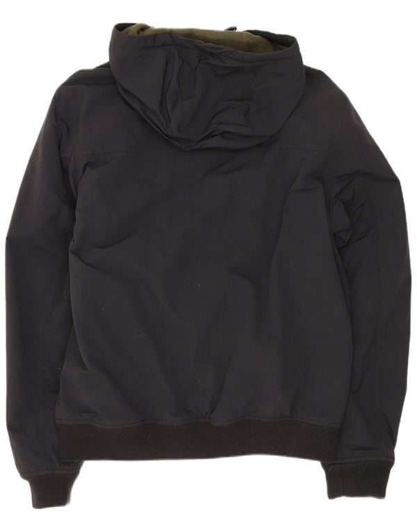 Tommy Hilfiger Herre Hooded Bomber Jacket UK 38 Medium Sort Polyamid