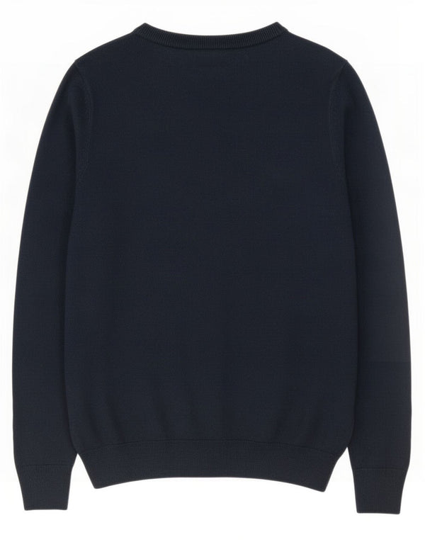 Marks & Spencer Herre Boat Neck Jumper Sweater Lille marineblå akryl