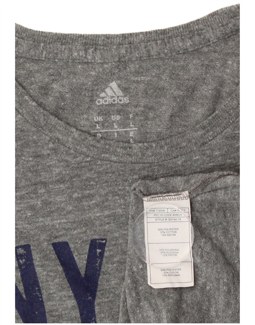 Adidas Mens New York City Graphic T-Shirt Top Large Grey Polyester