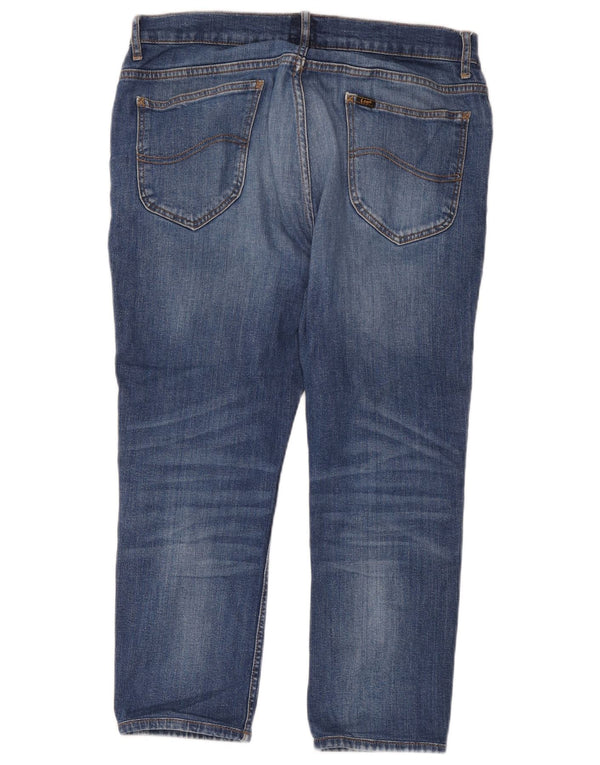 Lee Mens Rider Cropped Jeans W33 L24 blå bomuld