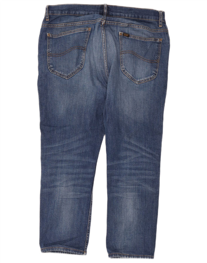 Lee Mens Rider Cropped Jeans W33 L24 blå bomuld