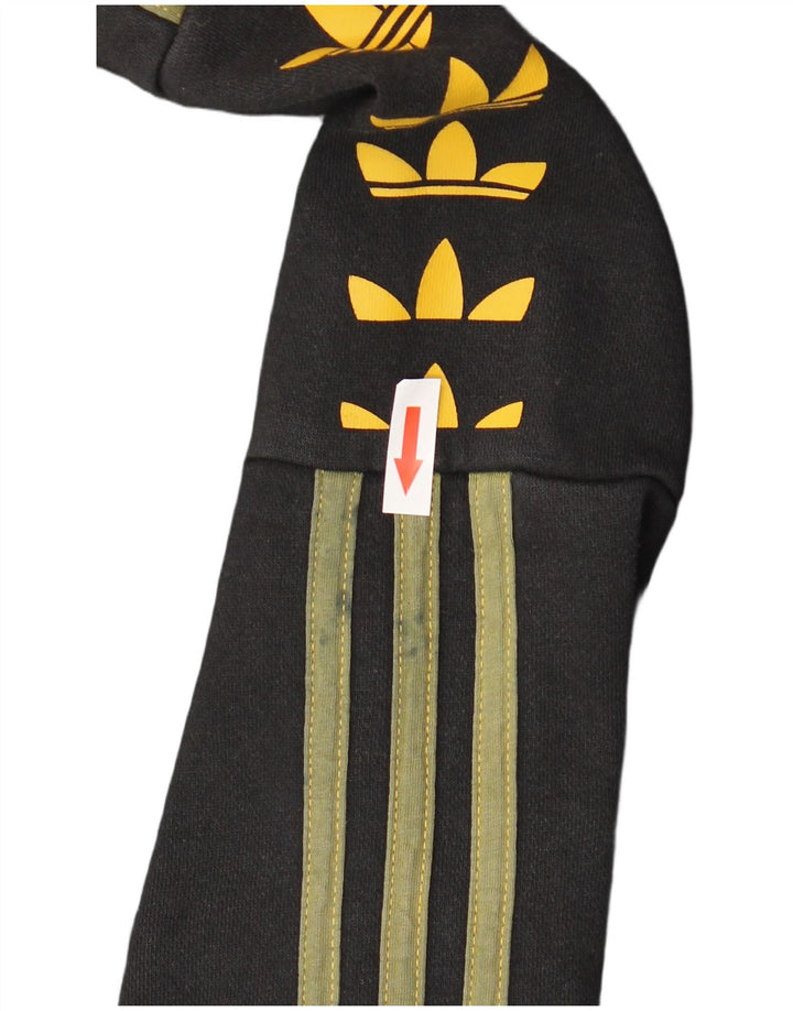 ADIDAS Grafisk hættetrøje til mænd mellem sort bomuld