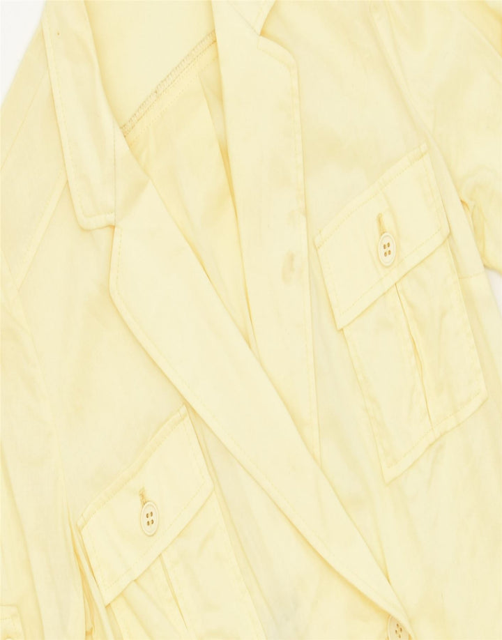 VINTAGE Womens Double Breasted Blazer Jacket EU 38/40 Medium Yellow | Vintage | Thrift | Second-Hand | Used Clothing | Messina Hembry 
