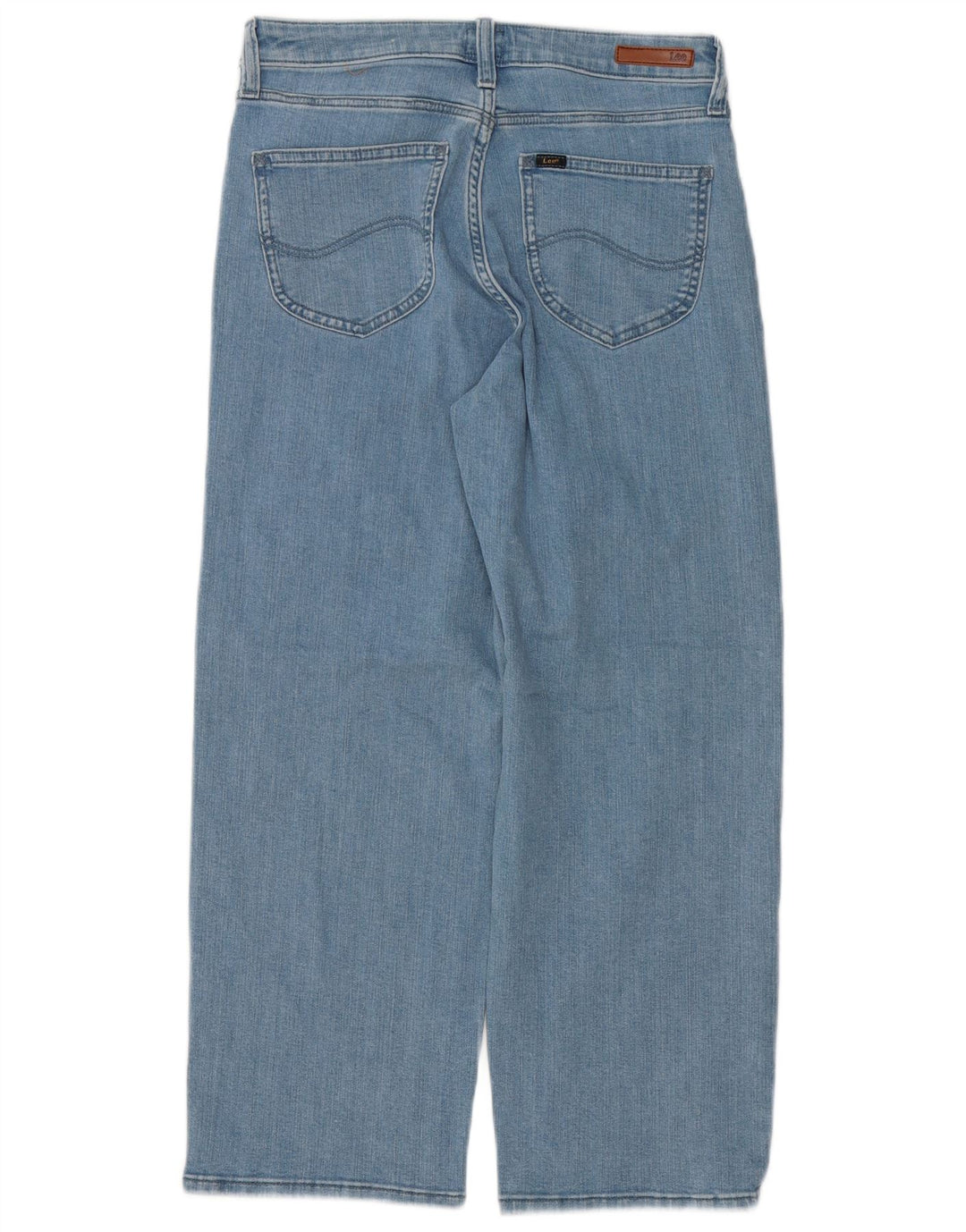 Lee Womens Crop Jeans med brede ben W29 L25 blå bomuld