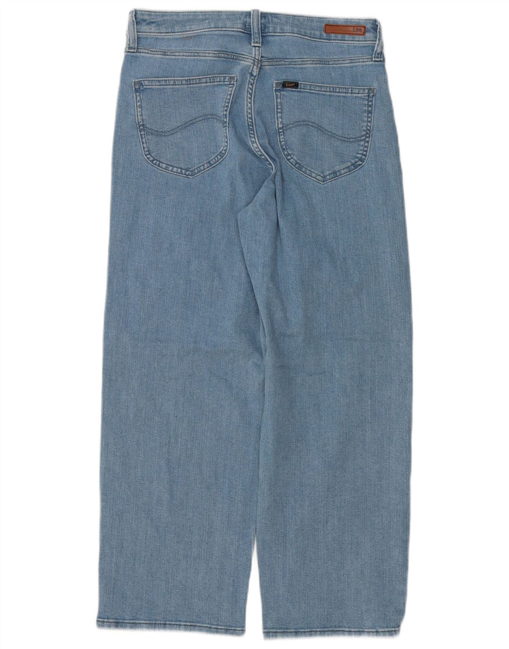 Lee Womens Crop Jeans med brede ben W29 L25 blå bomuld