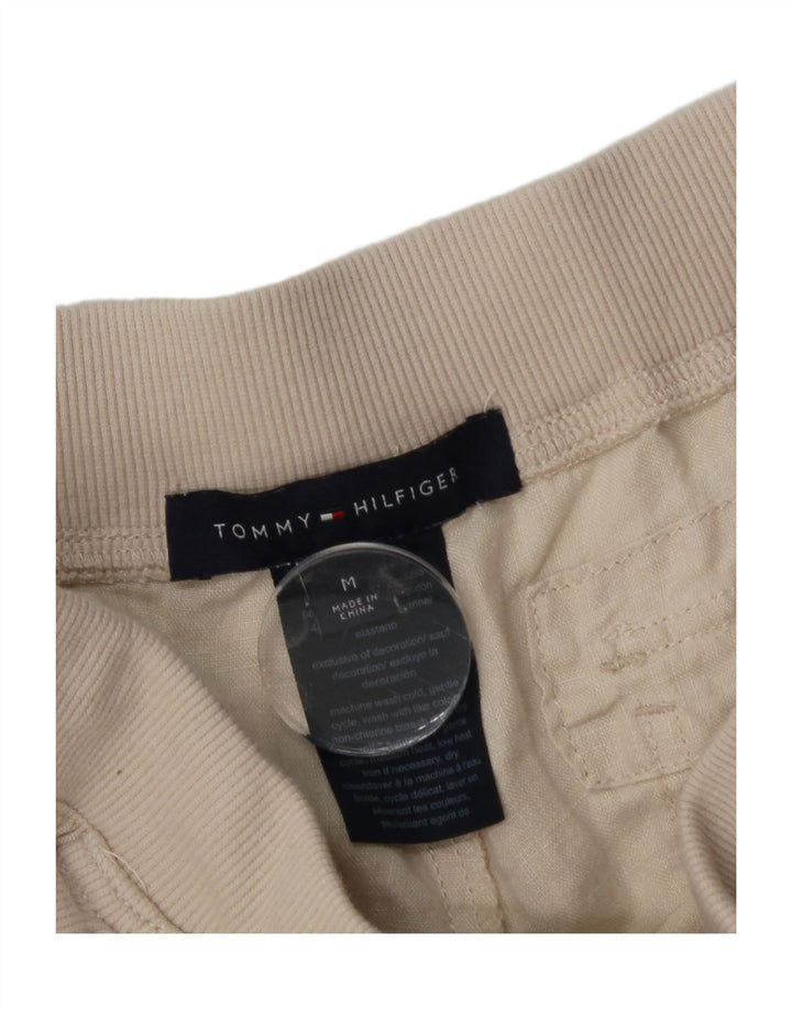 TOMMY HILFIGER Womens Cargo Tracksuit Trousers Joggers UK 14 Medium  Beige Vintage Tommy Hilfiger and Second-Hand Tommy Hilfiger from Messina Hembry 