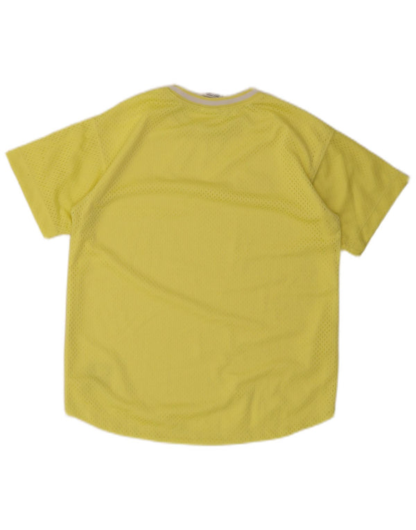 Champion Kvinder Oversized Grafisk T-Shirt Top UK 6 XS Gul