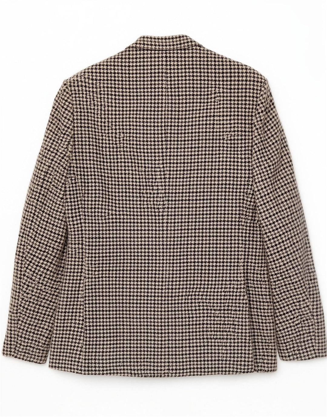 Vintage blazerjakke til mænd med 2 knapper UK 36 Small Grey Houndstooth Wool