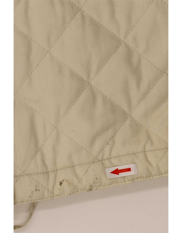 Vintage kviltet jakke til kvinder IT 54 2XL Beige