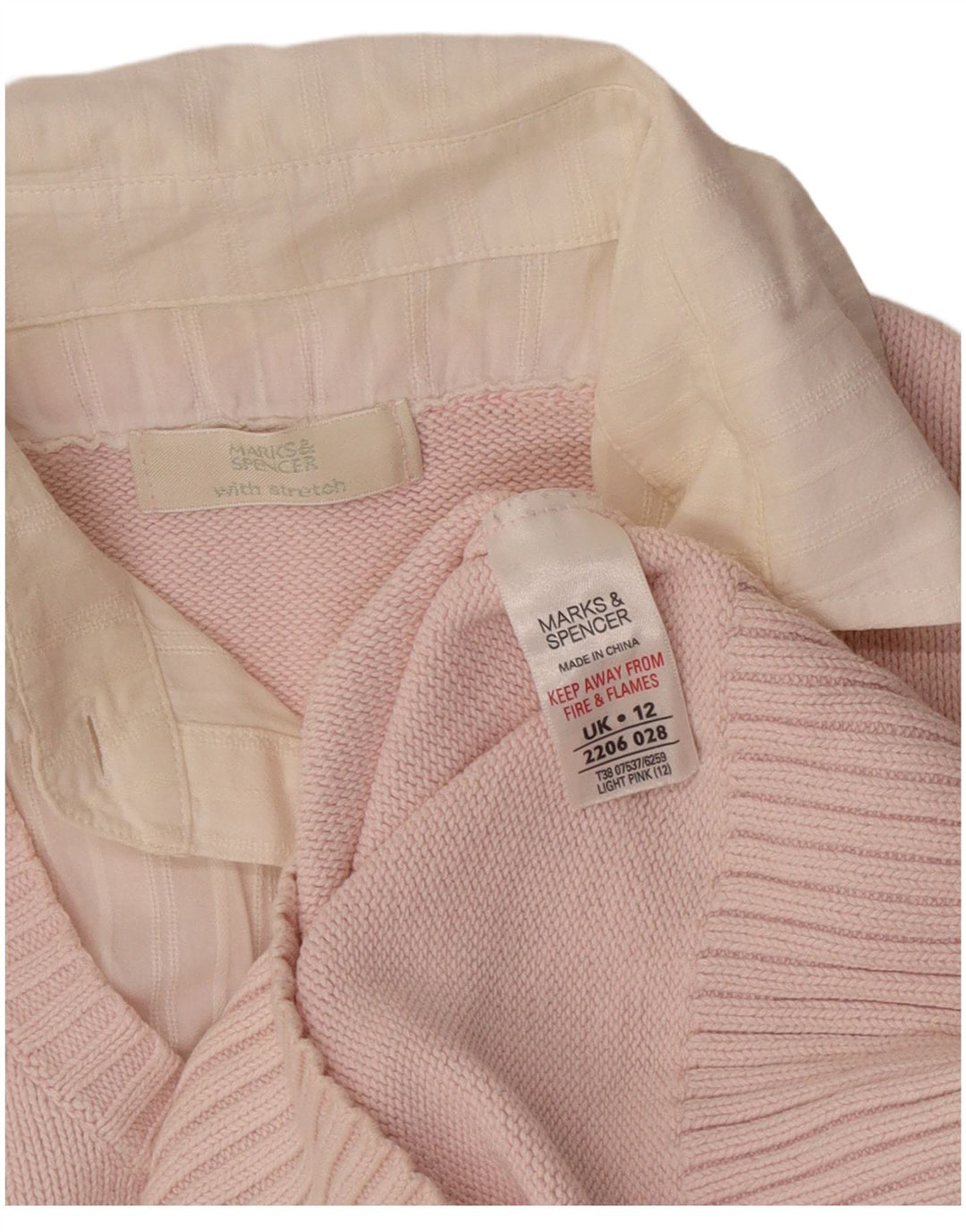 Marks & Spencer Dame Polo Neck Jumper Sweater UK 12 Medium Pink