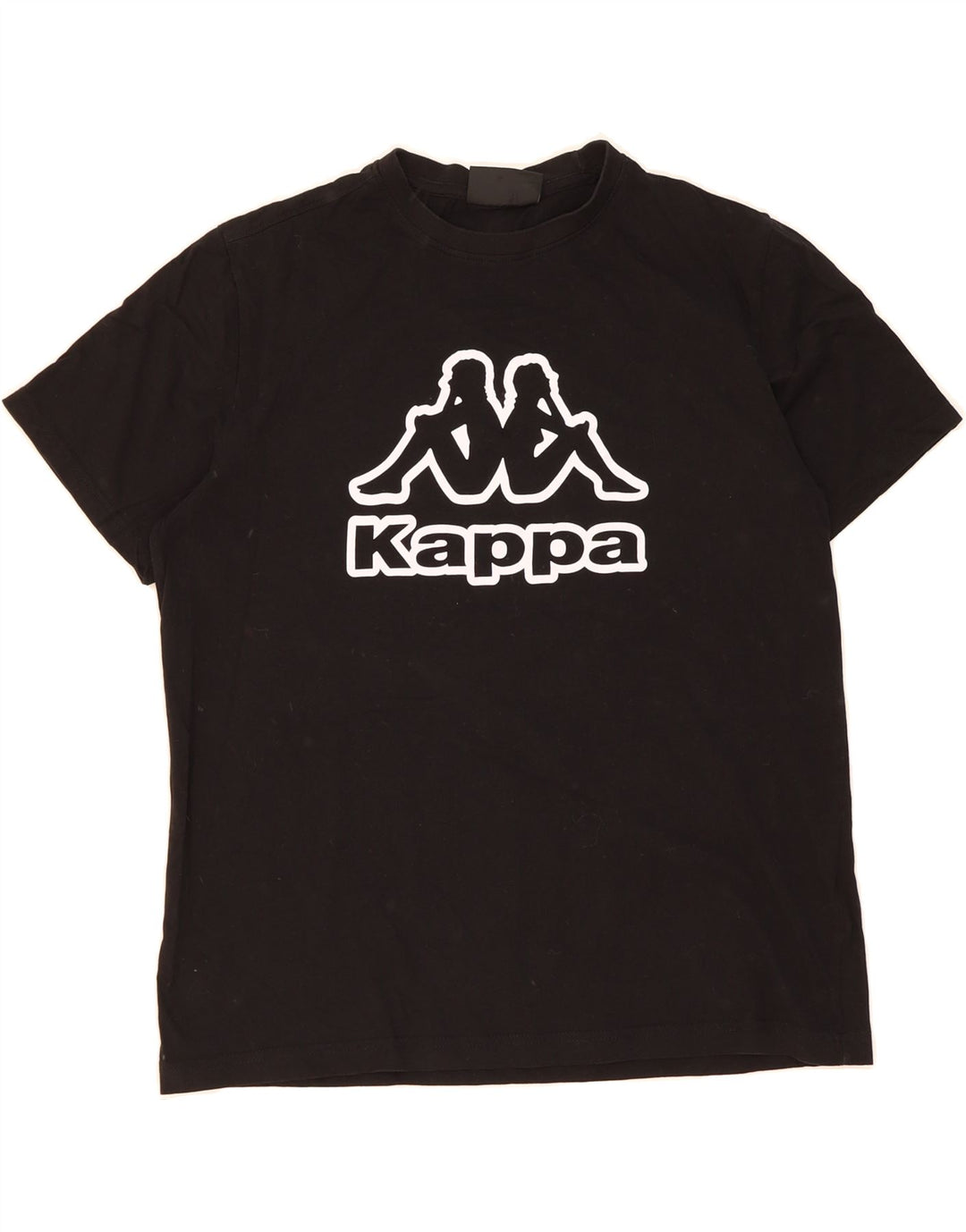 KAPPA Mens Graphic T-Shirt Top Medium Black Cotton Vintage Kappa and Second-Hand Kappa from Messina Hembry 