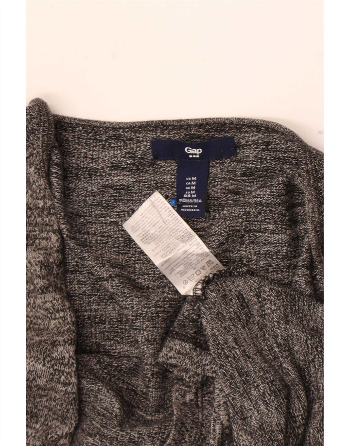 Gap Womens Open Cardigan Sweater UK 14 Medium Grey Flecked Bomuld