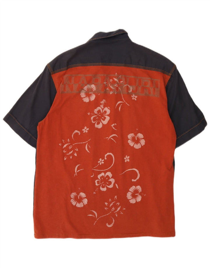 NAPAPIJRI Herre grafisk kortærmet skjorte medium marineblå blomster