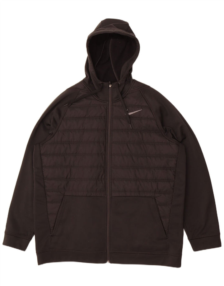 Nike Polstret hættejakke til mænd UK 42 XL sort nylon