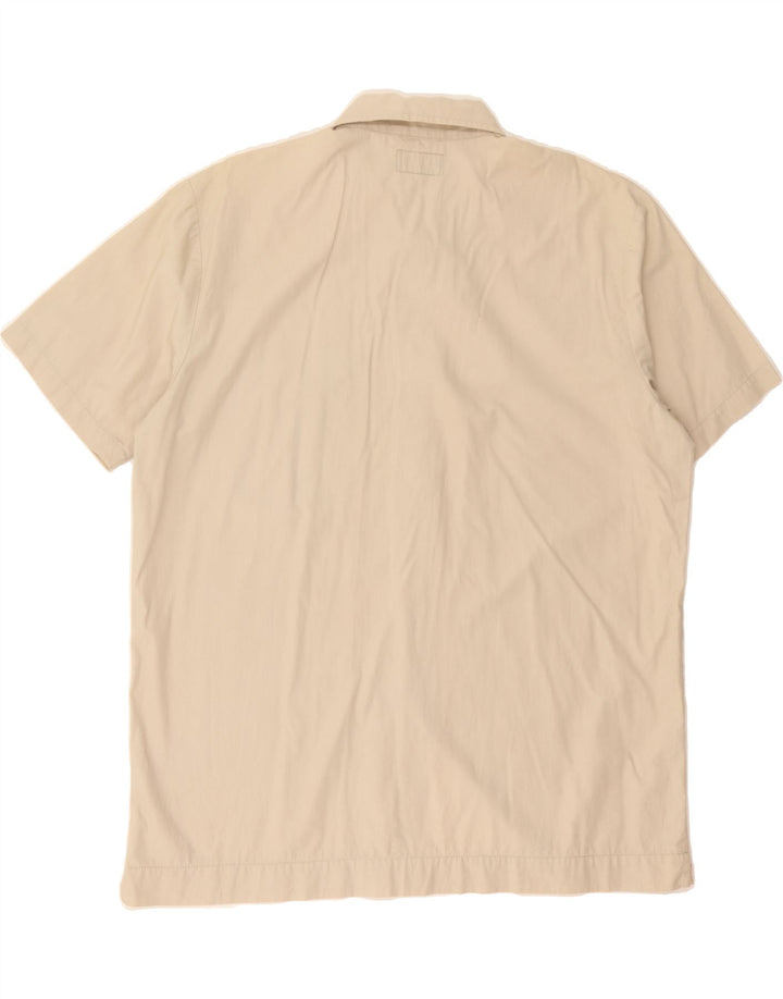 LEE Mens Short Sleeve Shirt 2XL Beige Cotton Vintage Lee and Second-Hand Lee from Messina Hembry 