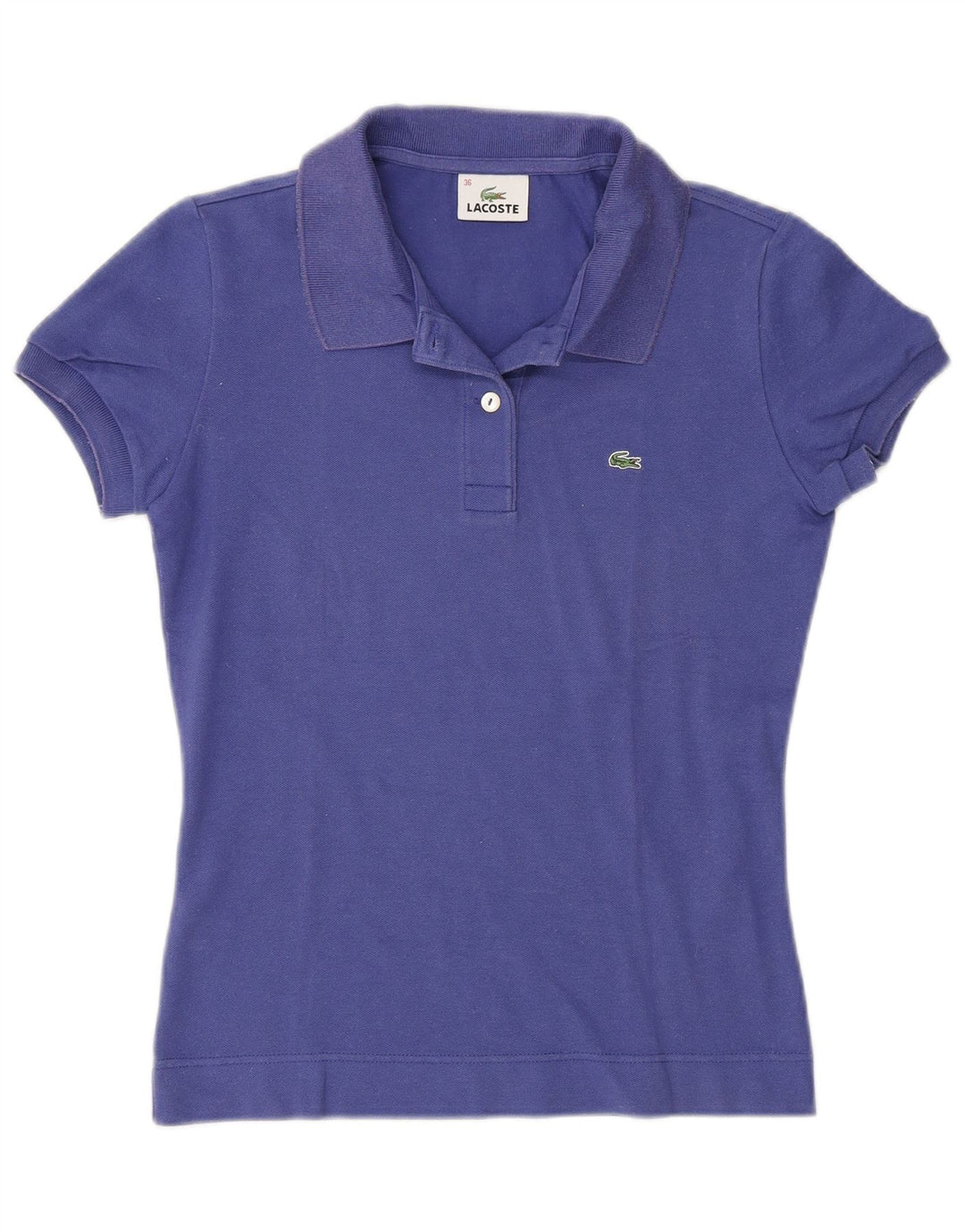 Lacoste Dame Polo Shirt Størrelse 36 Lille Lilla Bomuld