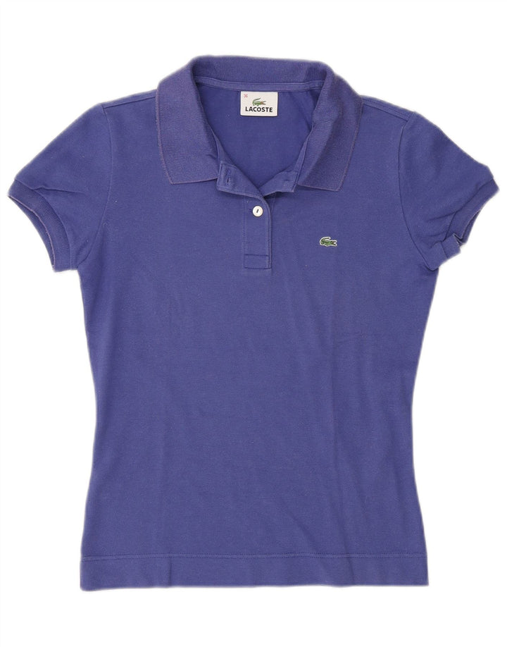 Lacoste Dame Polo Shirt Størrelse 36 Lille Lilla Bomuld