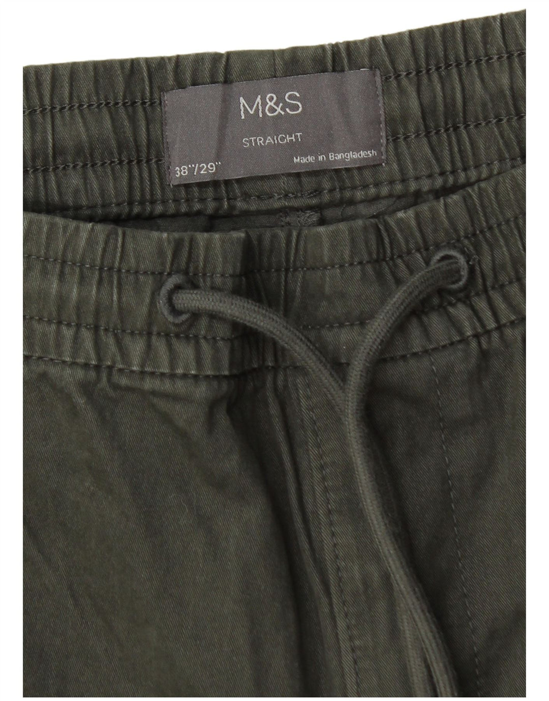 Marks & Spencer Straight Chino-bukser til mænd W38 L29 Grøn
