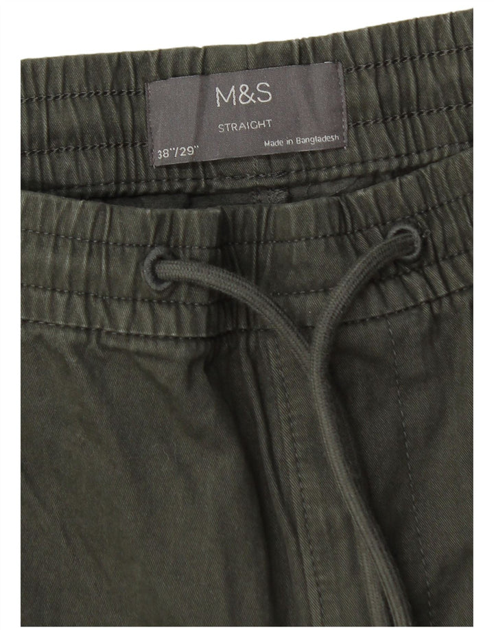 Marks & Spencer Straight Chino-bukser til mænd W38 L29 Grøn