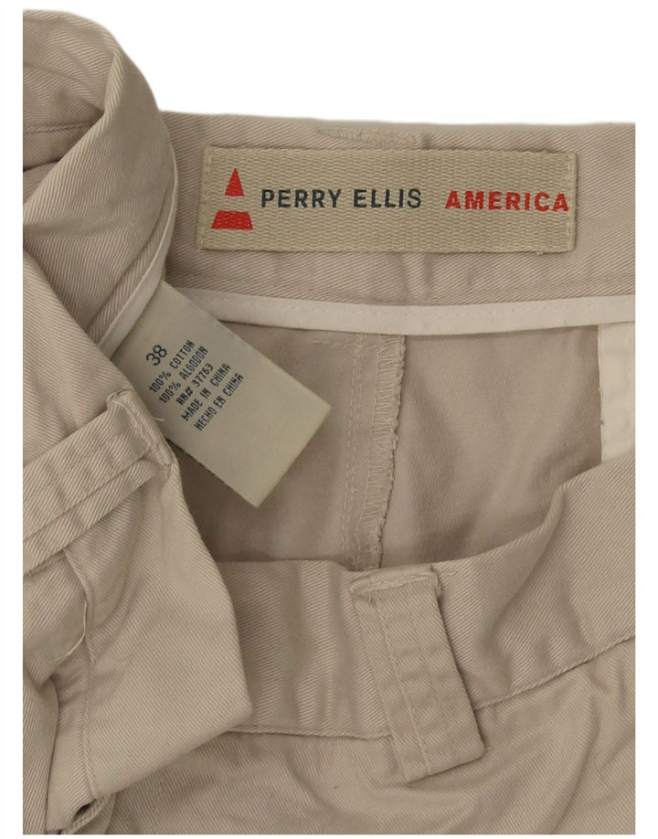 Perry Ellis Herre Cargo Shorts W38 XL Beige Bomuld