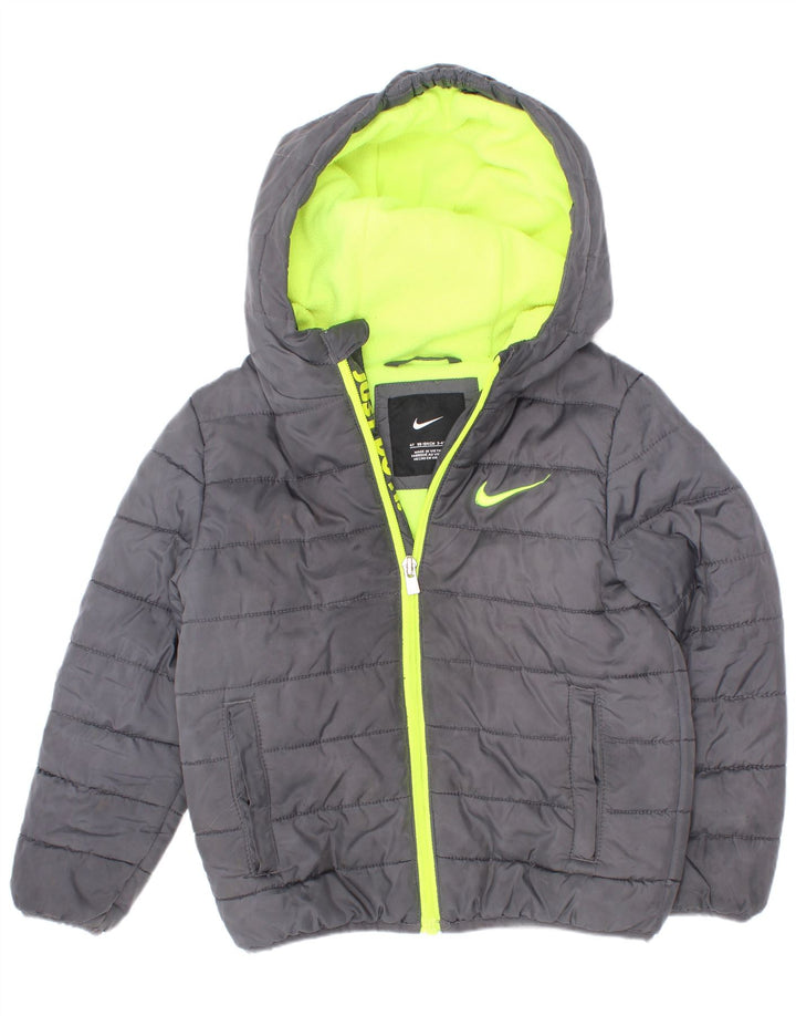 Nike drenge hættepolstret jakke 3-4 år grå polyester