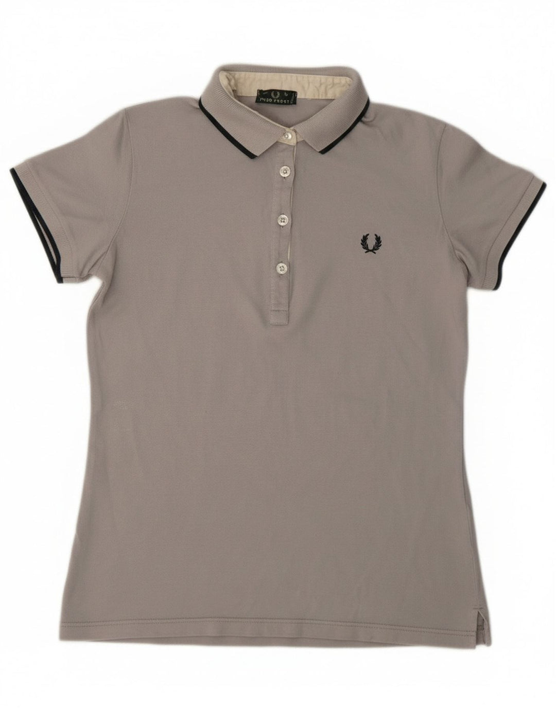Fred Perry Dame Polo Shirt UK 14 Large Grå