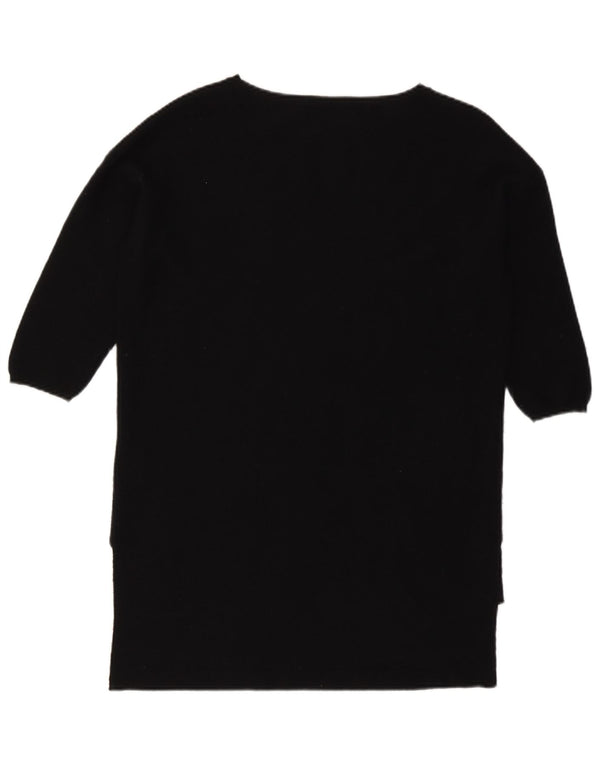 Trussardi Dame 3/4-ærmet Bådhalstrøje UK 12 Medium Sort