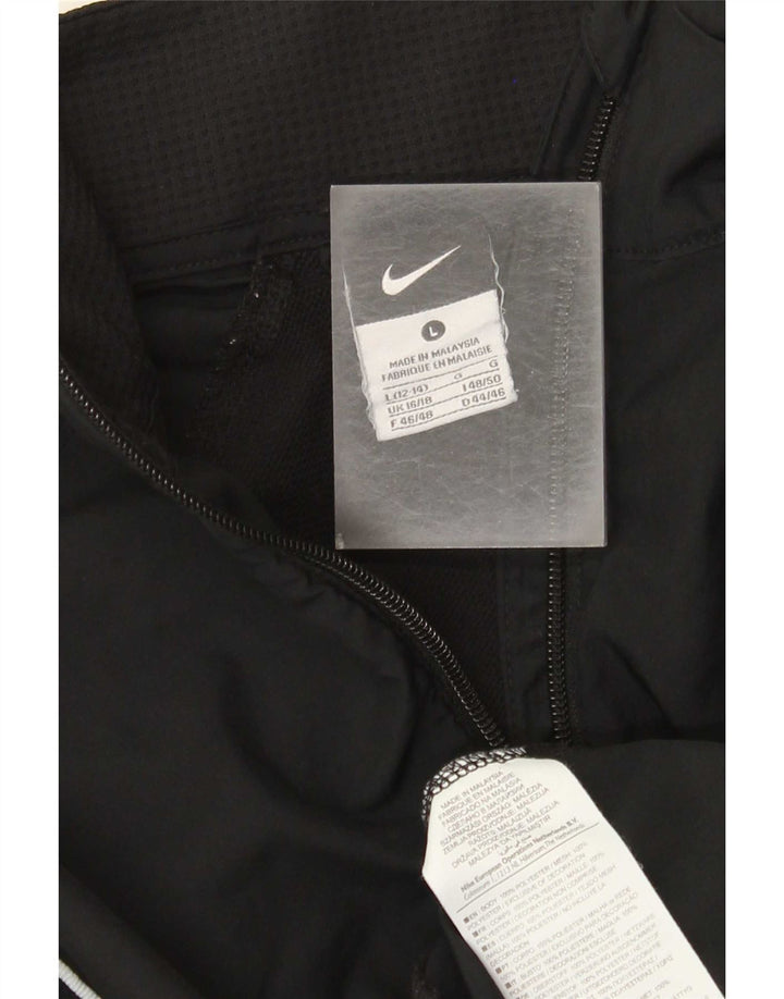 Nike træningsdragt topjakke til kvinder UK 16/18 Stor sort polyester