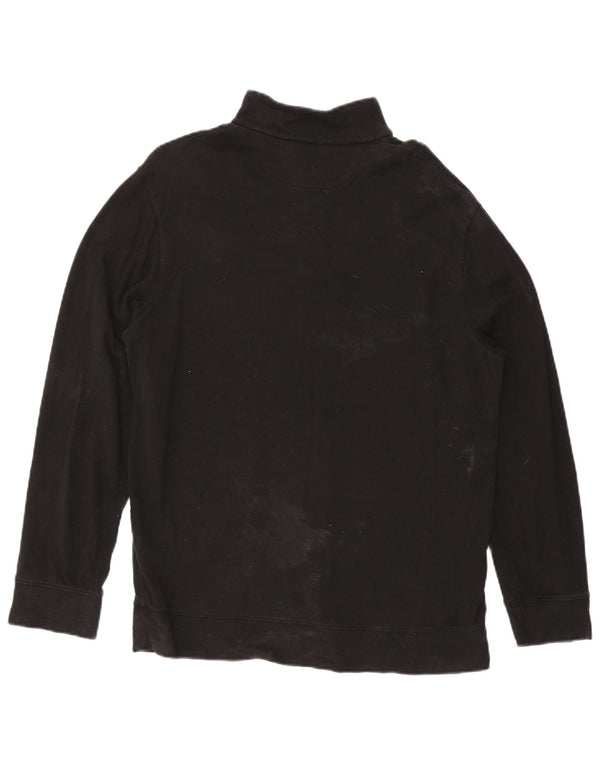Polo Ralph Lauren Herre Zip Neck Sweatshirt Jumper Stor Sort Bomuld