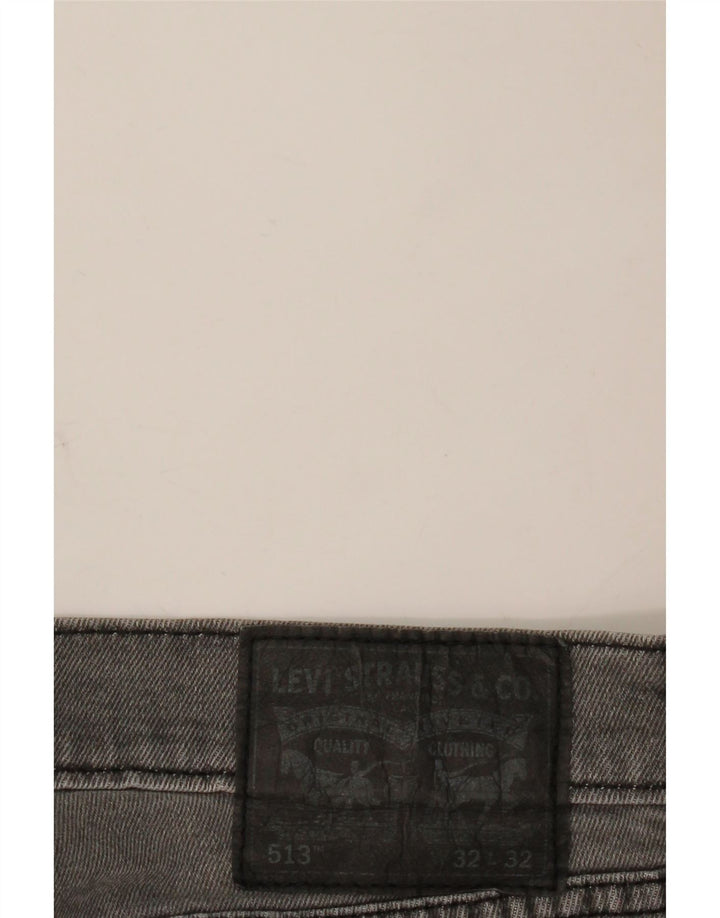 Levi's Herre 513 Slim Straight Jeans W32 L28 Grå
