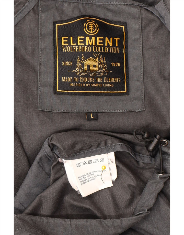Element Herre Hooded Bomber Jacket UK 40 Large Grå Polyester