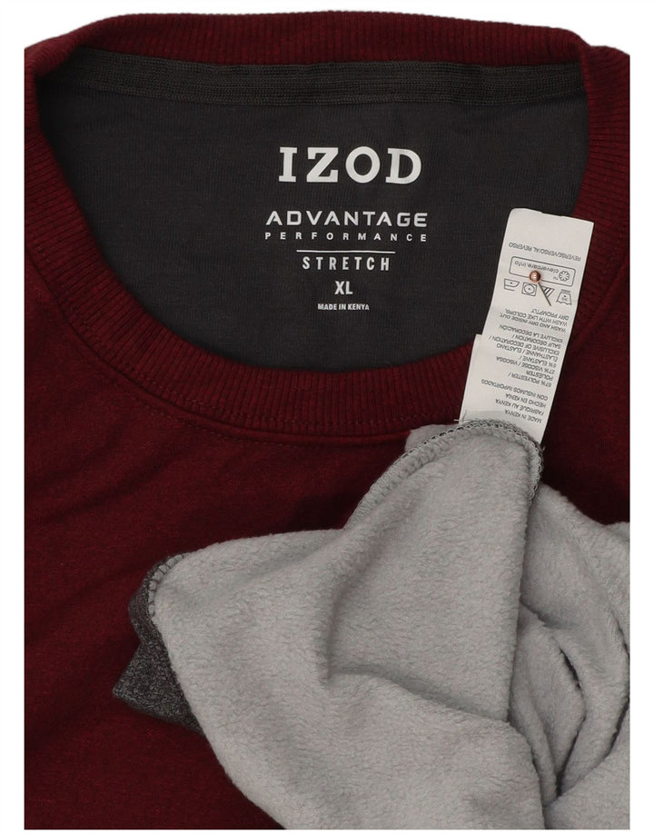 IZOD Mens Sweatshirt Jumper XL Grey Colourblock Polyester