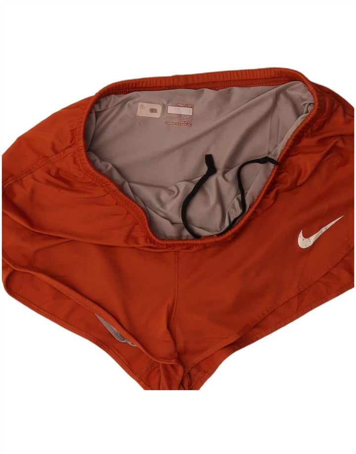 NIKE sportsshorts til kvinder UK 12 Medium Orange Polyester