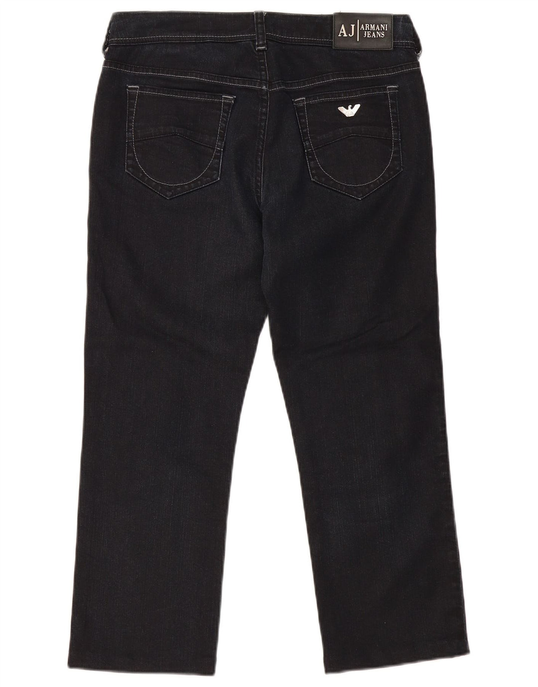 Armani Dame Straight Jeans W29 L24 Marineblå Bomuld