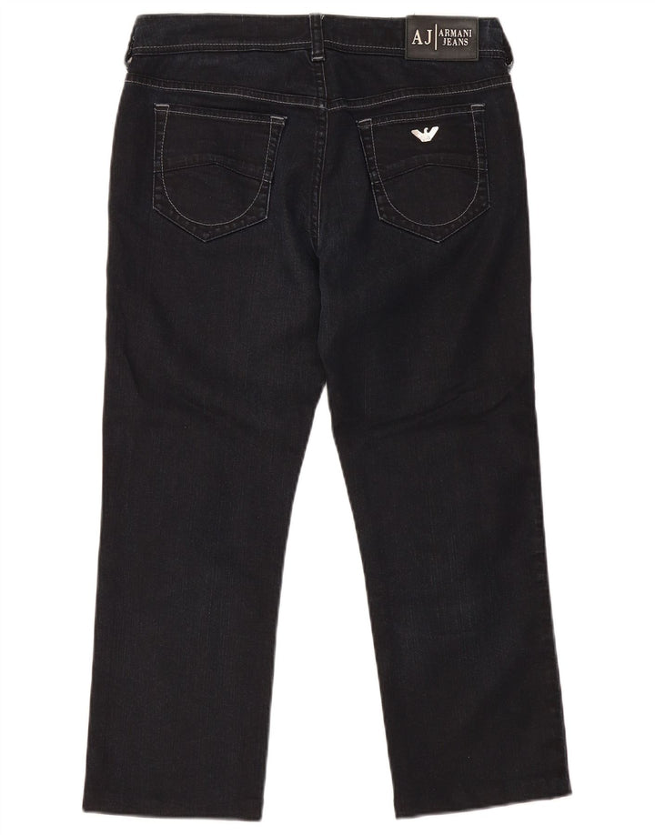 Armani Dame Straight Jeans W29 L24 Marineblå Bomuld