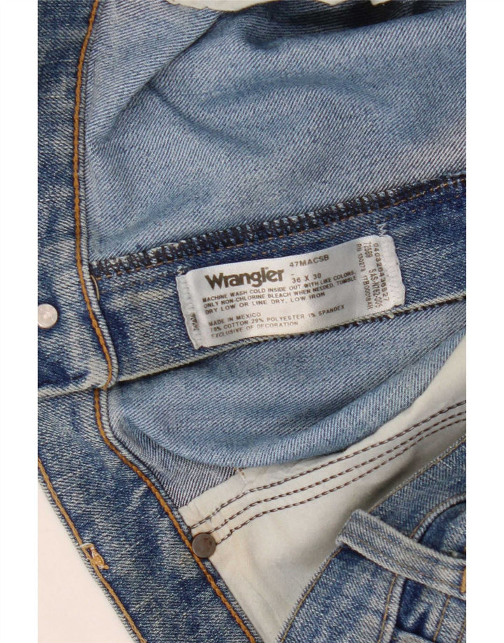 Wrangler Straight Jeans til mænd W36 L30 blå bomuld