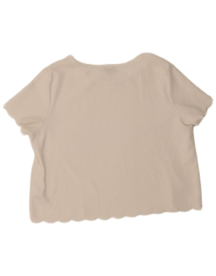 Phase Eight Damebluse Top UK 18 XL Off White Polyester