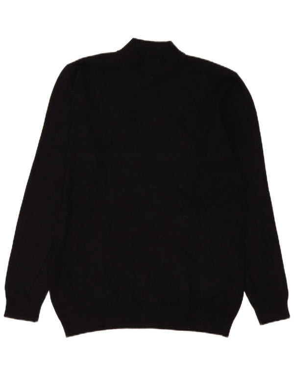 Zara Herre Turtle Neck Jumper Sweater Medium Sort Viscose